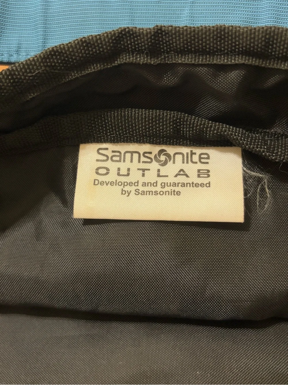 Samsonite Outlab Duffle Bag Travel Carry On Brown Blue Medium Crossbody Strap